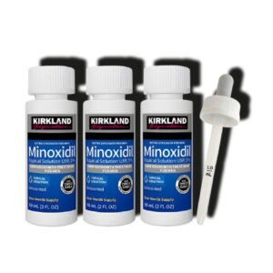 3 FRASCOS MINOXIDIL KIRKLAND 5% + GOTERO
